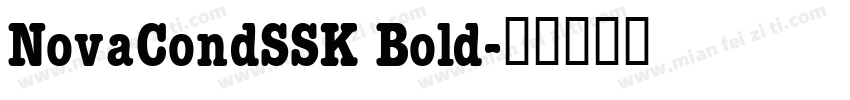 NovaCondSSK Bold字体转换